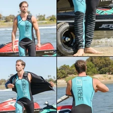 New Jettribe Circuit 2 Piece Wetsuit Set - John & Jacket - Aqua - Sizes:  M L XL