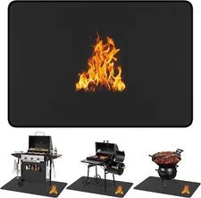 EWFEN Large Under Grill Mat 76 x 52 inches for Outdoor Grill, Double-Sided Firep