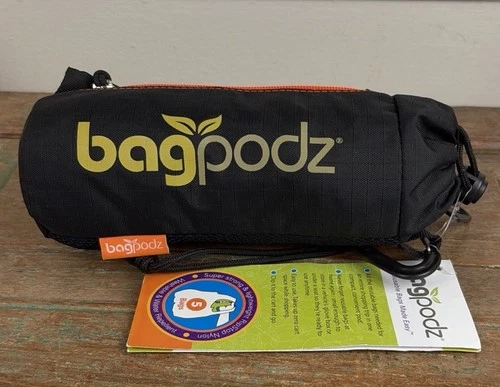 BagPodz Reusable Shopping Bag System Black Pod 5 - Blue Ripstop Nylon Bags