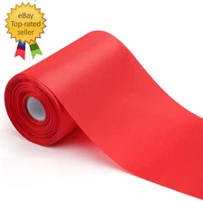 Wedding Ribbon 4 Inch X 22Yards Wide Red Satin Fabric Large Ribbon for Cutting