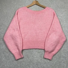 Los Angeles Atelier & Other Stories Crop Jumper Fuzzy Pale Pink Women’s Size s