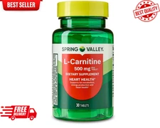 Spring Valley L-Carnitine 500mg 30 Ct | Amino Acid Supplement for Energy