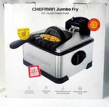 Chefman 4.5 Liter Deep Fryer w/Basket Strainer, XL Jumbo Size, Adjustable