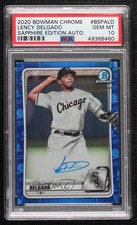 2020 Bowman Chrome Sapphire Edition Prospect Lency Delgado PSA 10 Auto 6ns