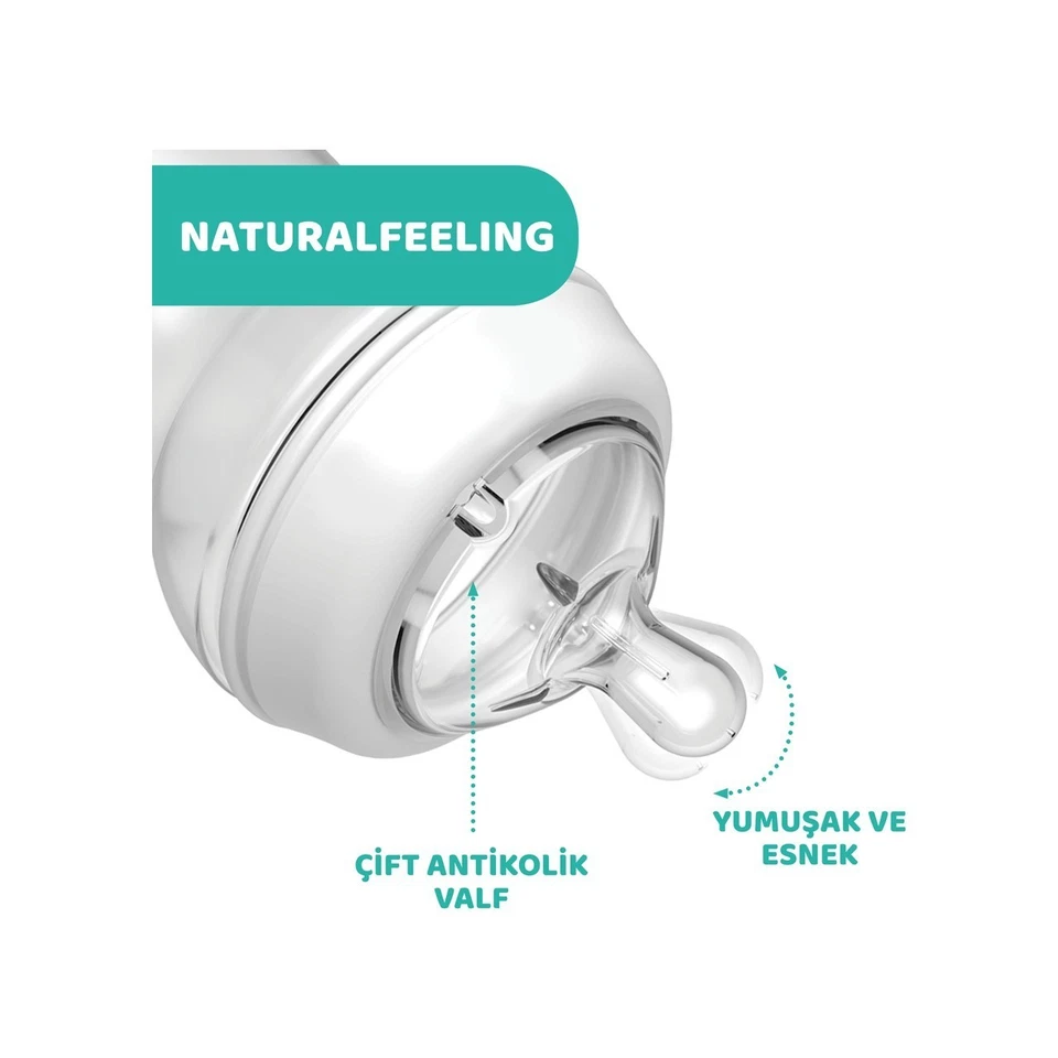 Chicco Naturalfeeling PP Baby Bottle 6 Months+ 330 ml New Patterned/11.15 oz - Image 2 of 3