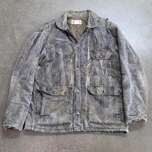 VTG 90s Mossy Oak Treestand Camo Jacket Mens Medium 3 Pocket Field Hunting Coat video thumbnail