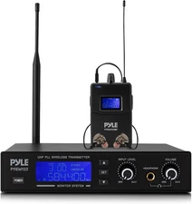 Pyle Wireless in-Ear Monitor System - Pro Metal IEM with Bodypack Receiver,