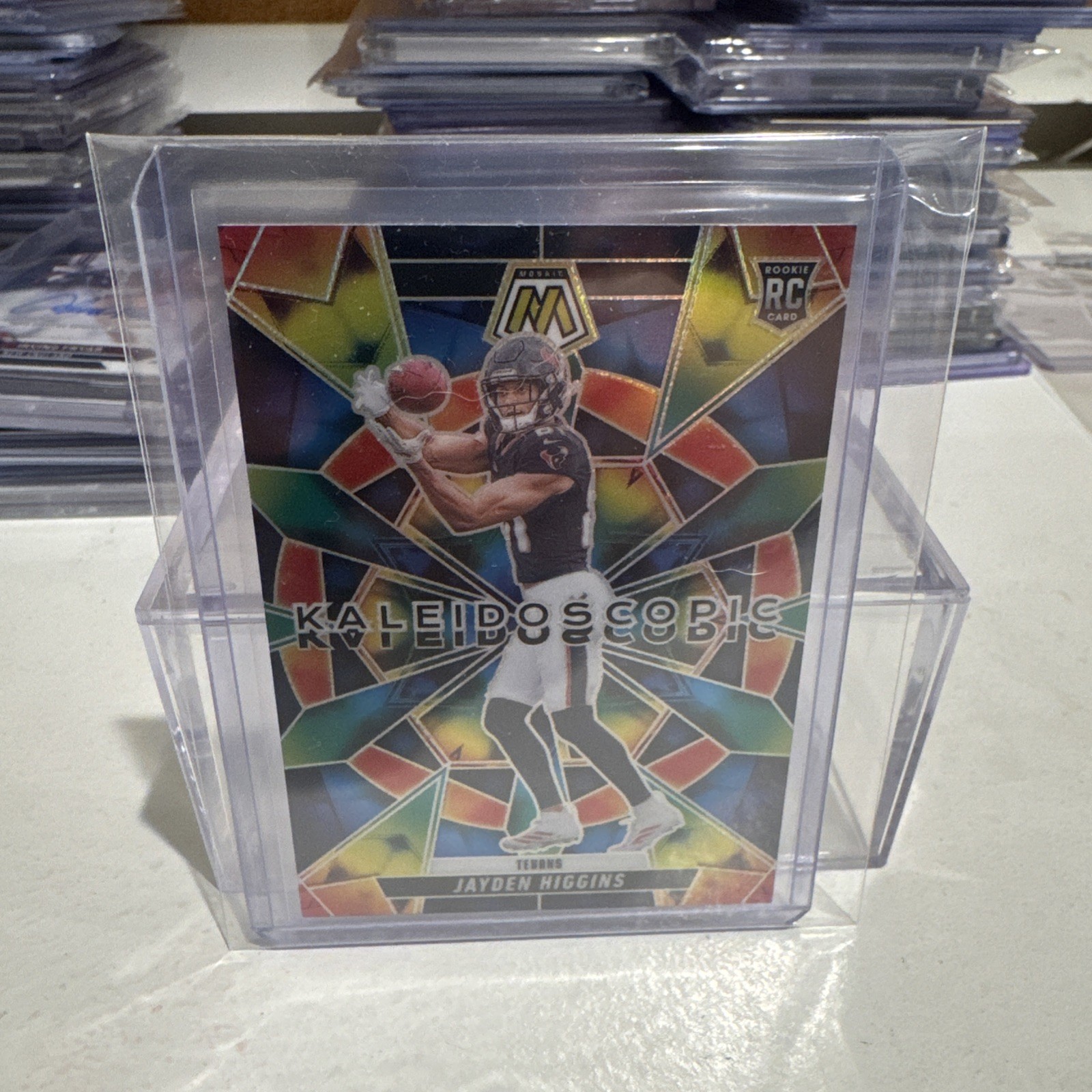 2025 Mosaic Kaleidoscopic #23 Jayden Higgins Texans RC Rookie SSP CASE HIT