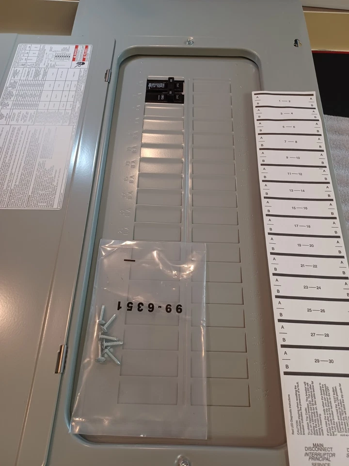 Interruptor principal centro de carga interior Eaton BRP30B100 100A 120/240V 1P 30/60 Foto 4 de 4