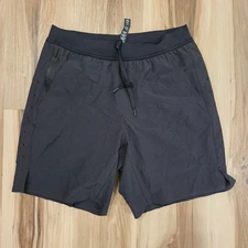 Ten Thousand Lined Interval Athletic Shorts Men's Small Black 7"