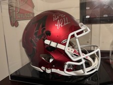 Nick Saban and Jalen Milroe signed full size helmet authentic not a replica
