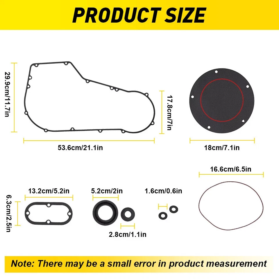 FOR HARLEY SOFTAIL DYNA MODELS 1994-2005 PRIMARY CLUTCH COVER GASKET SEAL KIT - Image 2 of 4