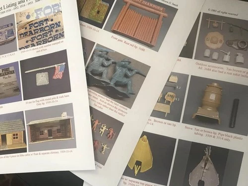 Marx Fort Dearborn 3509 3510—1952. 3514—1953. 3688-MO 1972 Playset Guide w/Pics