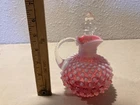 Fenton Cranberry Opalescent Hobnail Cruet