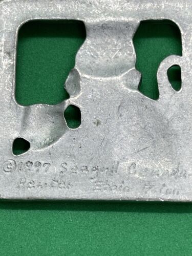 Vintage Pewter Keychain 1997 Cats Are Clever Cute Cuddly Seagull Canada - Picture 3 of 3