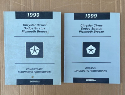 2 Books! 1999 Chrysler Cirrus Dodge Stratus Breeze Powertrain/Chassis Manuals
