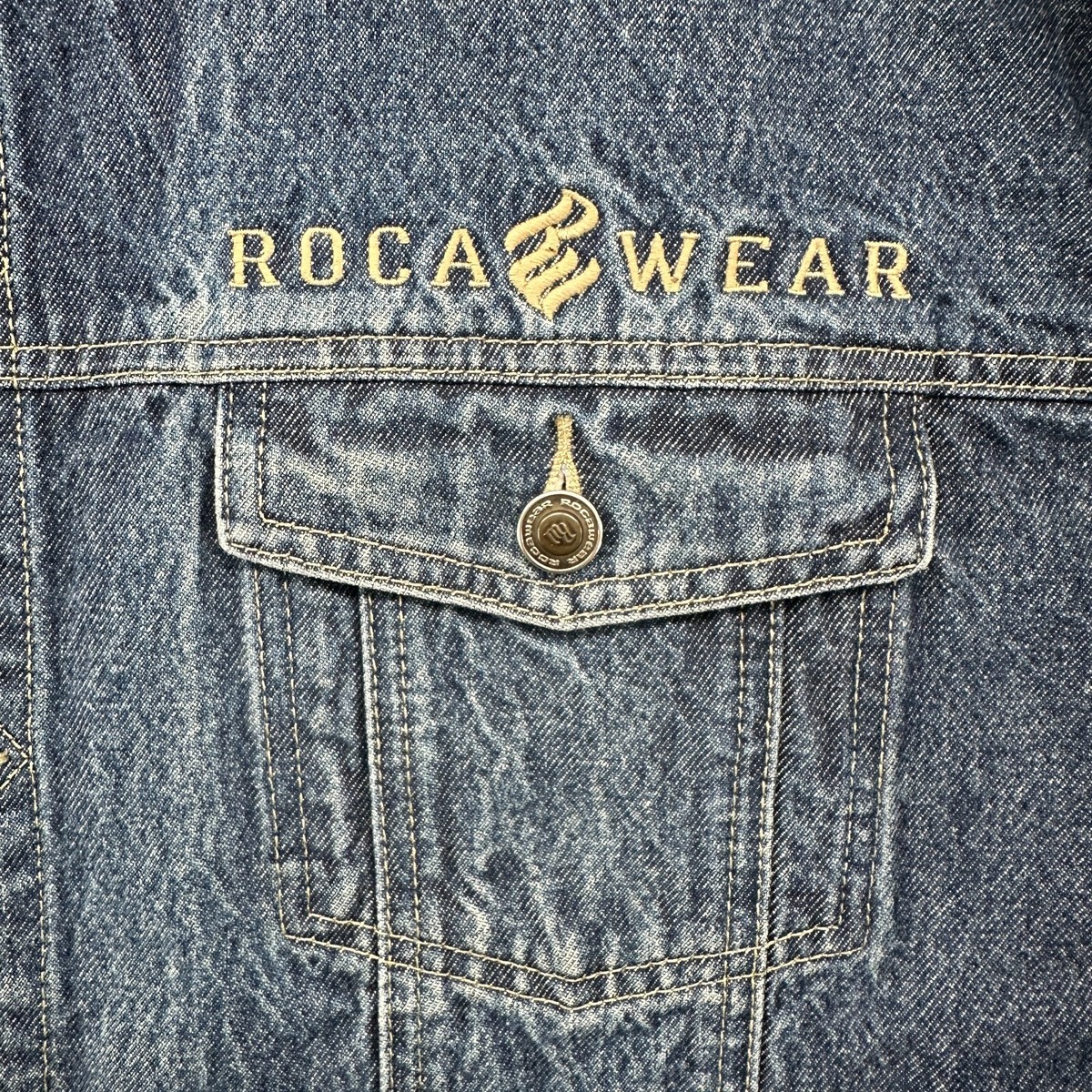 Rocawear Jacket Mens 2XL XXL Blue Button Up Jay Z Hip Hop
