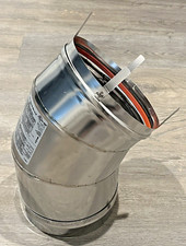 Heat-Fab 8" Saf-T Vent EZ Seal 45 Degree Elbow 29-4c 9811 Stainless Steel
