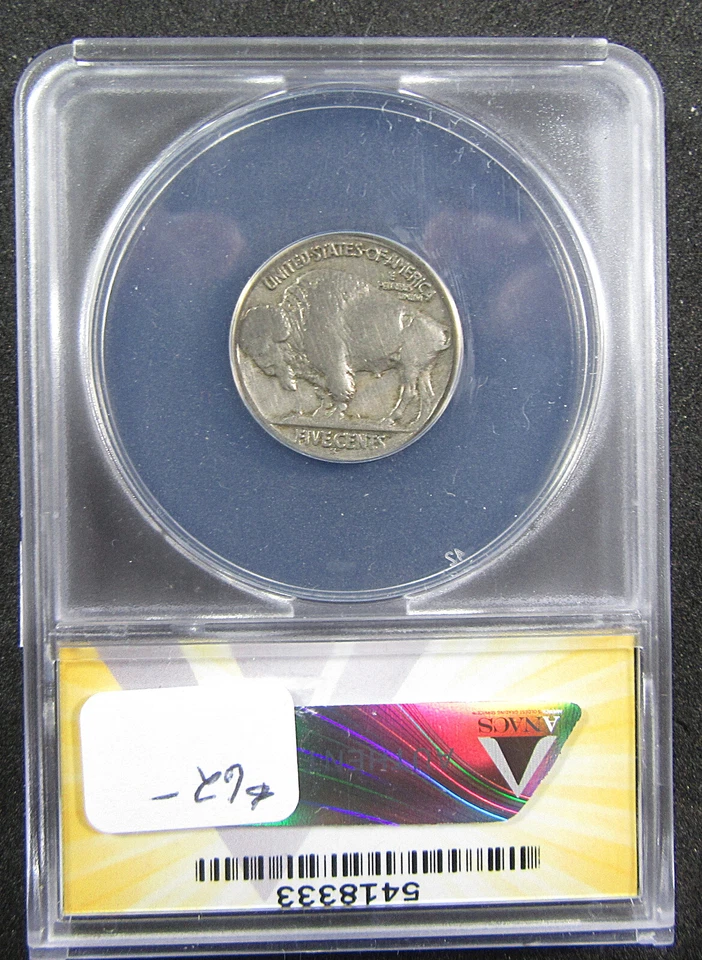 1921-S 5c Obv. Laminations ANACS Good 4 Details. Mint error. (525046) - Image 4 of 4