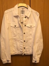 NWT Wonen's Summer Unlined White Denim Jacket Size 16