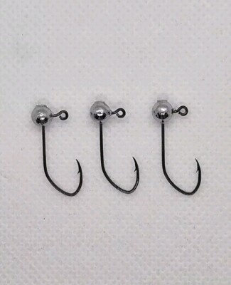 50 1/64 Lead Ball Jig Head Eagle Claw Black Platinum #8  IRISH JIG MADE IN USA
