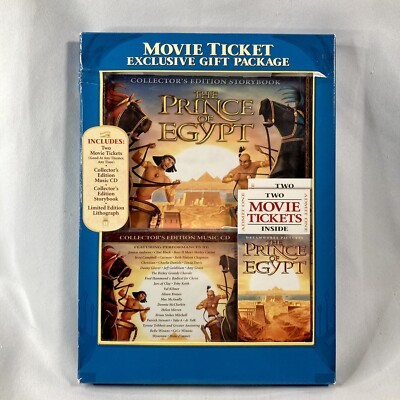 Prince of Egypt Movie Ticket Exclusive Collector's Edition Book Music CD 1998