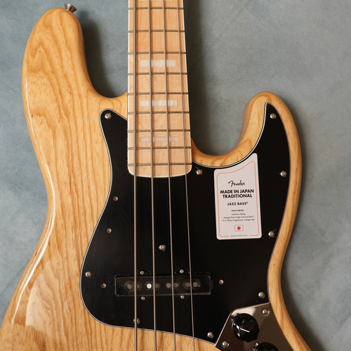 Fender Made in Japan Traditional 70s Maple Fingerboard Natural Jazz Bass - Picture 6 of 14