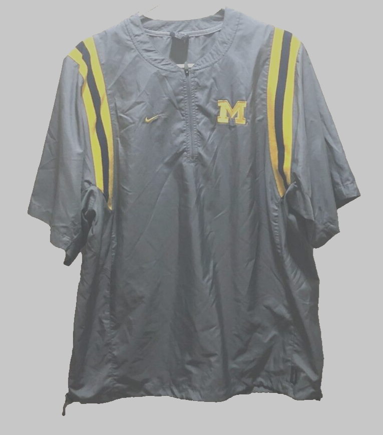 Michigan Wolverines NCAA Vintage Nike Big Ten Gray Pullover Training Apparel L