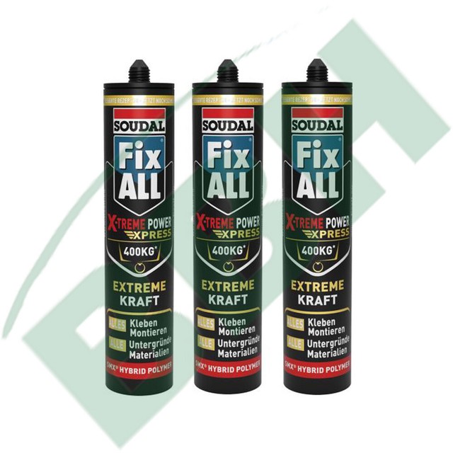 Soudal FIX ALL X-treme Kleber Power Express 3 x 400gr. Kartusche schwarz