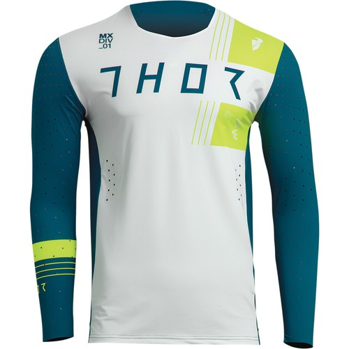 THOR PRIME MOTOCROSS MX JERSEY - STRIKE WHITE PURPLE GREY BLACK RED BLUE - Picture 8 of 9