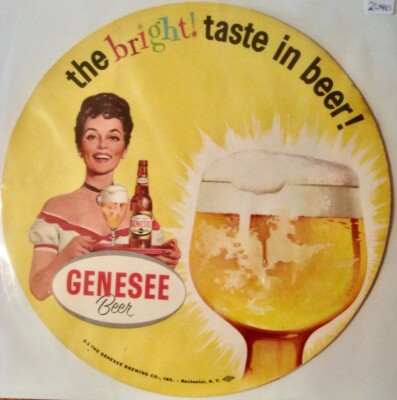VINTAGE ORIGINAL 1954 GENESEE BEER TRAY LINERS