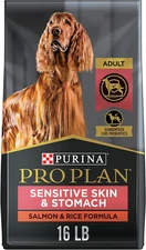 Purina Pro Plan Sensitive Skin and Stomach Dog Food Dry, Adult Salmon & Rice For