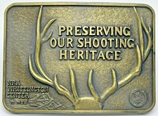 Vintage NRA Belt Buckle Preserving Our Shooting Heritage Whittington Center