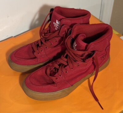 Supra High Top Skate Shoe Laced 9.5  Heel Toe EUC Unisex Youth Size 4 Orig $140