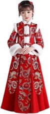 Girls' Winter Chinese Style Hanfu Dress, Chinese tang style 12973