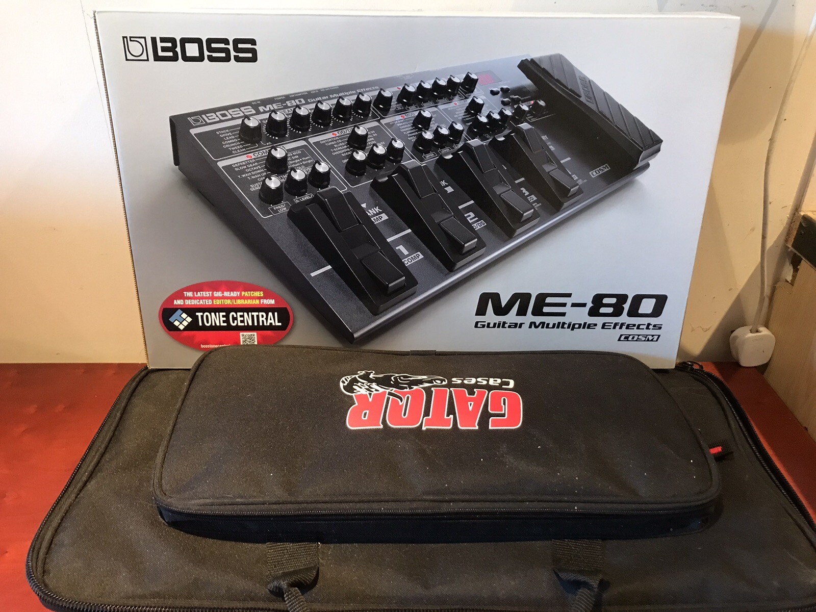 boss me80 guitar multi effects pedal & case eBay