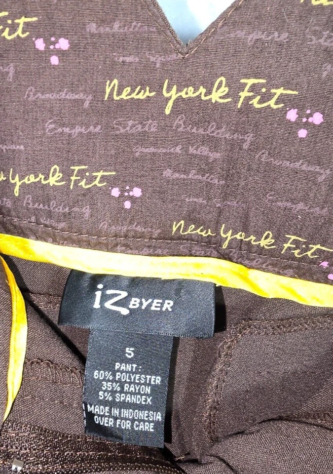 Pantalones de vestir marrón para mujer I Z BYER talla 5 usados en excelente estado Foto 2 de 4