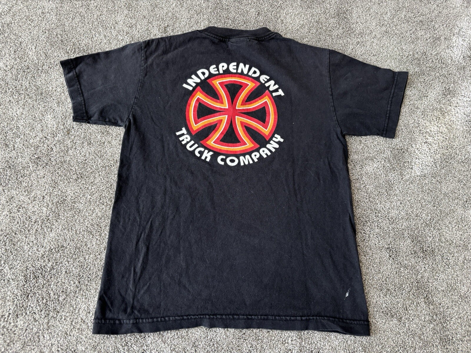 Vintage NHS Independent Truck Company Shirt Mens Small Black Skate Skater Grunge