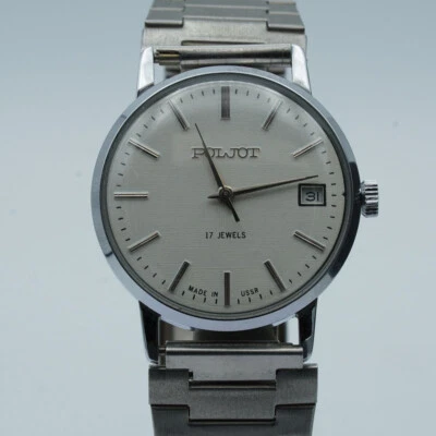 RUSSISCHE POLJOT HANDAUFZUG HERREN UHR 35MM FLIEGERUHR ARMBANDUHR - Bild 1 von 4