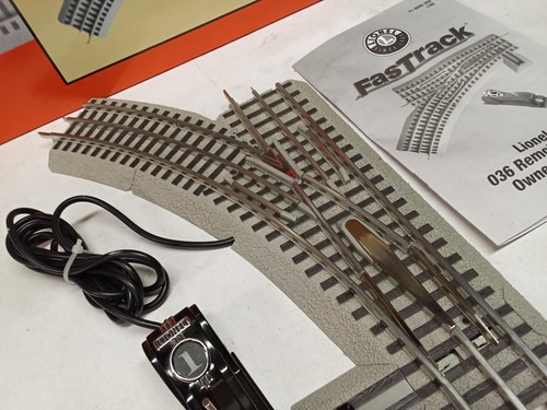 C-7 Lionel Fastrack 036 LH remote switch 6-12045 tested, works good #04 - 第 4/8 張圖片