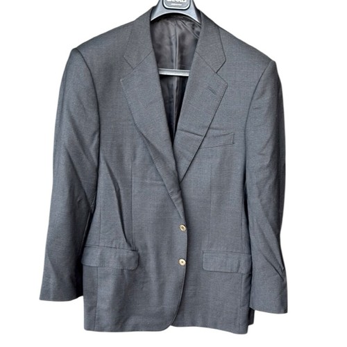 Dunhill, Vintage Dunhill Men's Charcoal Blue Blazer 100% Wool Beautiful Quality 44L