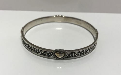James Avery Sterling & 14K Herz aus Gold Blume Armreif Armband NICHT MEHR HERGESTELLT 8" - Bild 5 von 12