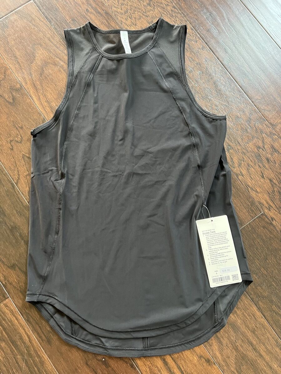 Lululemon Sculpt Tank Top Size 4 New NWT open slit in back Lululemon Sculpt Tank Top Size 4 New NWT open slit in back