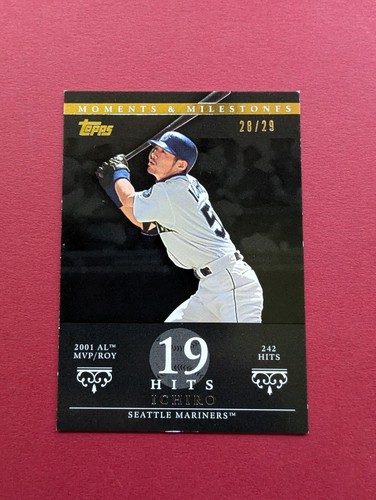 2007 Topps Moments and Milestones Black #6 Ichiro Suzuki 19 Hits /29