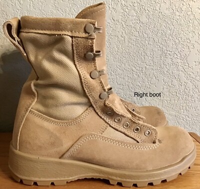 Vibram Bates military boots size 12, wide tan leather BATES Military Boots Desert Tan Combat Jump Shoes 03-D-0321  main image 4