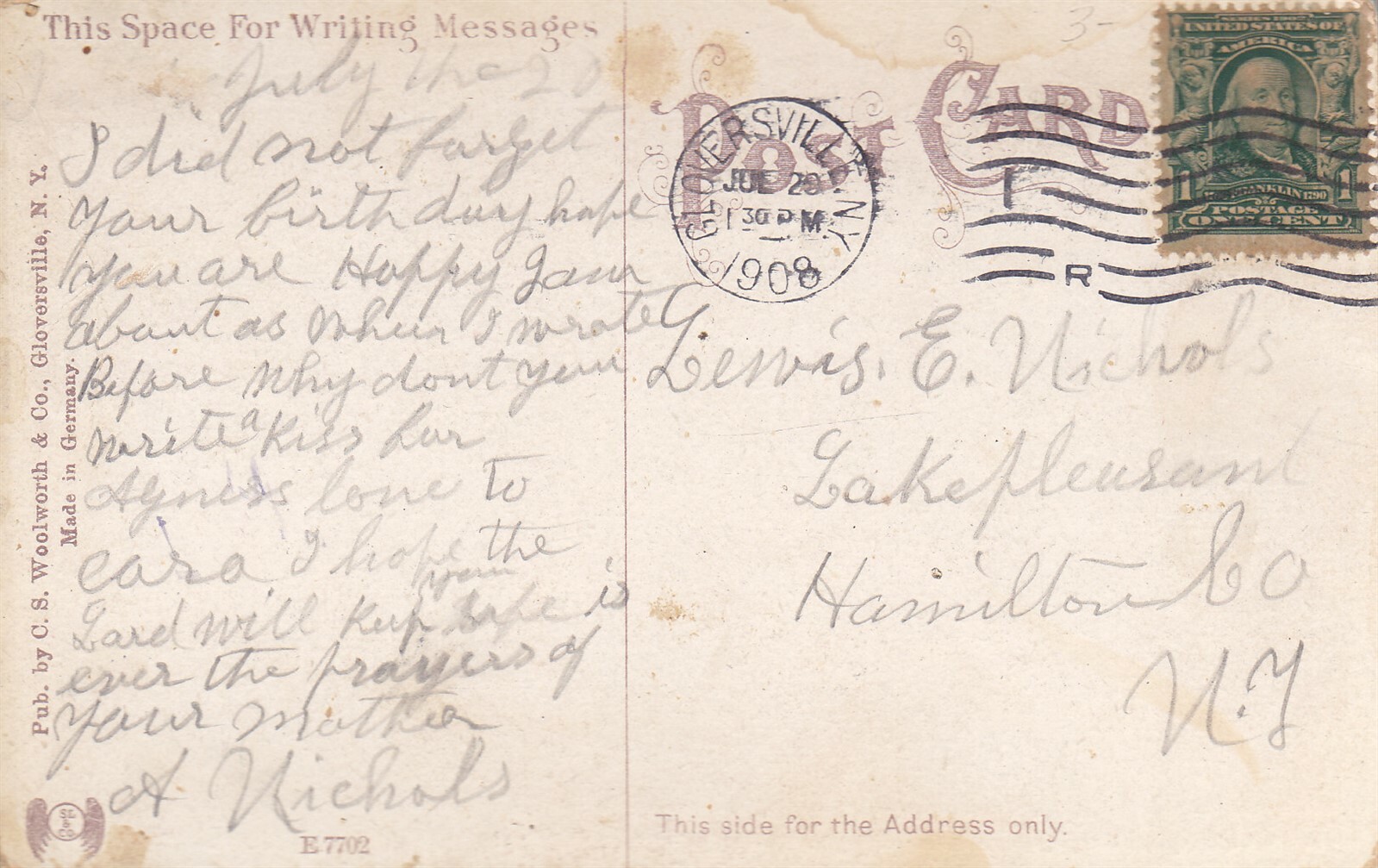 Gloversville, NY Memorial Hall eBay