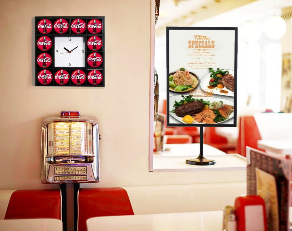 Advertising COKE Coca-Cola Drink Promo Diner Clock 10.5