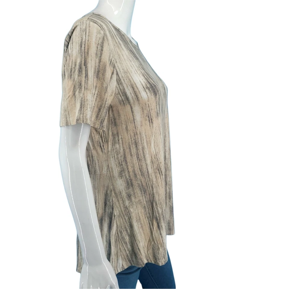 Camiseta Lisa Rinna tamanho médio colorida estampada verão moderna rayon ao ar livre - Imagem 4 de 4