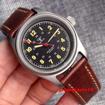 Tandorio Dive 36mm Titanium Pilot Watch Miyota8215 Sapphire Glass 20BAR Luminous