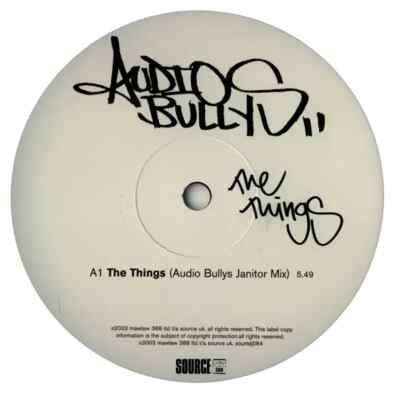 Audio Bullys The Things / Turned Away Vinyl Single 2 X 12inch Source UK